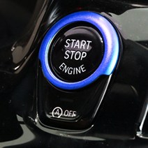 제이알) BMW 7시리즈 G11 G12 악세사리 시동버튼 링 커버 용품, 블루 1P