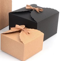 HY 접이식 리본끈 선물상자 종이상자 포장상자 고급선물박스, 블랙-대