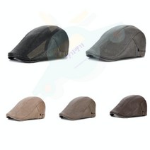 J.ROM 인조가죽 헌팅캡 중년남자모자