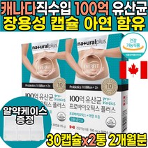 식약처인증 100억 보장 17종 혼합 장용성 캡슐 유산균 프로바이오틱스 아연 락토바실러스 루테리 애시도필러스 살리바리우스 가세리 유상균 유신균 유산군 유싱균 프로바이오스틱스, 30캡슐 X 2박스 (2개월분)