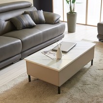 [1만원★즉시할인]장인가구 미라즈 리프트업 소파테이블, 화이트마블웜그레이