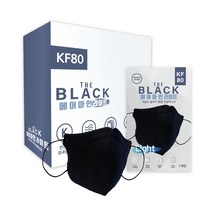 에어마인 더블랙마스크 라이트 대형 KF80 블랙, 70매입