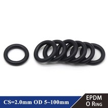 고무 실리콘 오링 O 링 패킹 바킹 개스킷 가스켓 10/50 개 EPDM o CS 2mm OD 5 100mm 산 및 알칼리 저항 방수 마찰 o-링 블랙, [63] OD 100mm ID 96mm, [01] 10Pcs, [01] CS 2.0mm