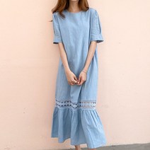 그녀희제 르론 레이스 라인 프릴 원피스