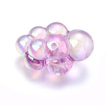 코너비드 10 개/몫 33x22 미리메터 AB 컬러 구름 비즈 아크릴 보석 만들기 스페이서 DIY 팔찌 귀걸이, [07] purple
