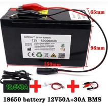 인산철배터리 인산철배터리셀 새로운 12v 50ah 18650 리튬 배터리 팩 3s67p, 1pcs 50000mah 3s6p