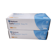 MEDICOM 메디컴라텍스장갑 뷰티 가정 제빵등-세이프베이직 이지핏 100매입 2개, 소(S), 100매