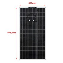 태양광패널 발전기 미니 모듈 300w etfe semi-flexible 18v 전지 방수 전지 충전 배터리 캠핑 홈 자동차 오프 그리드 12 볼트 시스템, 1030x520mm-1개, 03 1030x520mm-1개