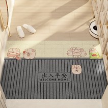 실크 카페트 문틈 발매트 미끄럼방지 출입 재단가능 주방매트, C06-Da Meng Pig
