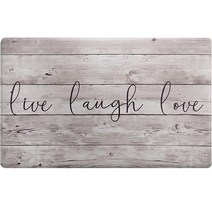 SoHome Cozy Living 피로 방지 매트 주방 매트 미끄럼 방지 얼룩 방지 이지 클린 1.3cm(1/2인치) 두께 주방 바닥 매트 행복 45.7cm x 76.2cm(18, Modern, Live Laugh Love