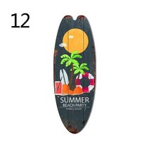 빈티지장식 목재 서핑보드, 12