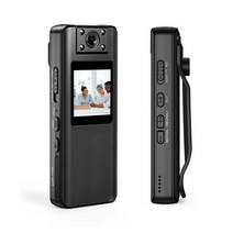 공연녹화22 풀 HD 100P 스포츠 DV 나이트 비전 2200mh 모션 감지 바디 카메라 LD 스크린 미니 캠코더 경찰, 01 Black_02 8GB Memory