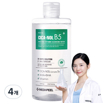 메디필 피토 시카놀 B5 아하 바하 비타민 카밍 미셀라 클렌징 워터 대용량, 4개, 500ml