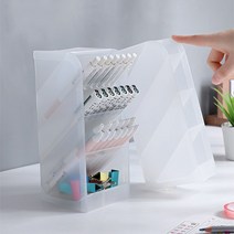 레드앤레디 펜트레이 연필꽂이 명함꽂이 화장품정리함 2pcs, 화이트(스몰+라지)