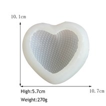 캔들몰드실리콘 심장 모양의 아로마 테라피 간장 왁 스 사출 금형에 대 한 양 초 실리콘 몰드 홈 장식 공예, 03 Heart L
