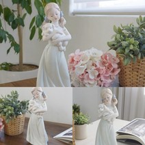 강아지 소녀 선반인형 식당개업선물 조각품 거실장식품 창업선물 거실장식품 창업선물