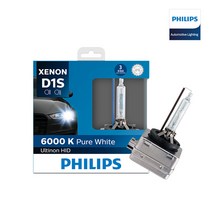 필립스 6000K 울티논 제논 화이트 순정교체형 HID D1S D2S D3S D4S, 1개, D2R 6700K (1 PCS)