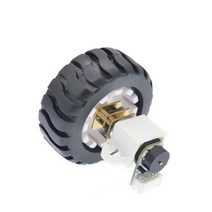 전동모터 DC 6V 인코더 모터 N20 전기 마이크로 스피드 기어 43MM 고무 바퀴 장착 브래킷 감속, 06 300 RPM_01 6V