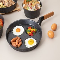 영라이즌 무쇠 에그팬 원형 4구 프라이팬 31cm IH 인덕션 계란 후라이팬, 4구 에그팬 31cm