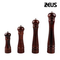 제우스 우든 페퍼밀 우드페퍼밀 후추갈이 나무후추갈이, 8인치 (787582), 사이즈