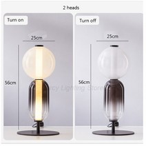 Modern Colorful Glass Floor Lamp Table 160cm for Living Room Bedroom Light Home Decor, 01 H56cm_01 warm light