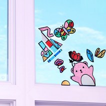 민화 동물캐릭터 포일아트 5종 다양한 도안 포일 칼라은박지 컬러포일 호일아트 홀로그램 만들기재료 DIY, 민화 동물캐릭터 포일아트_곰