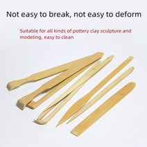 도예 조소 대나무 점토 플라스틱 칼 보라색 모래 냄비 만들기 도구 도자기, 8 pieces in a set