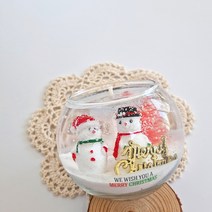 (수반용기 2개만들기) 눈사람-크리스마스 양초 젤캔들 키트 만들기(200ml/2), 레몬라벤더, 핑크