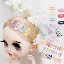 색 다르 미간 머리핀 (13개+ ) 리본핀 세트 ( 랜덤)_증정품(젤 고무줄+ 머리핀1개), 한 세트