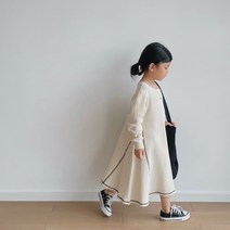 맘커플 모녀 시밀러룩 원피스 아빠아들 엄마랑딸 아기랑 커플룩 가족 맞춤 긴 솔리드 코튼 스커트 드레스 여아용귀여운 드레스봄 가을