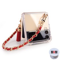 MHM 갤럭시Z플립3 리치스트랩 방탄가드 젤리케이스 (M그립톡포함)