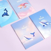 D 핑크풋 5 고래 핸디 수첩 미니 노트 공책 우영우 우공책 단어장 메모 카드 영어, 상세페이지 참조