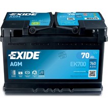 Exide 096 AGM 자동차 배터리 70Ah AGM700 EK700, 단일옵션