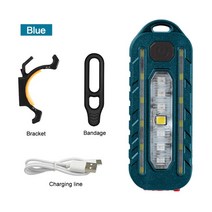 프리미엄 액션캠 가성비 블랙박스 방수1/2pcs 미니 얇은 손전등 전술 경찰 어깨 빛 USB Type-C 충전식 자전, 06 Blue_01 Type C, 06 Blue_01 Type C