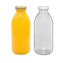 [유리병] 금속캡 딸기우유병500 1개 500ml, 검정마개