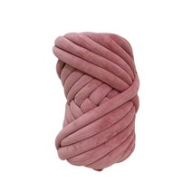 Roomxyd 패브릭 자이언트얀 벨벳 뜨개실 망고실 1KG, 인디핑크, 1개