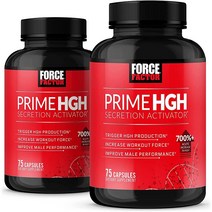 Force Factor Prime HGH 분비 활성제 2팩 알파 사이즈 남성용 보충제제 생산 촉진 운동력 증가 및 성능 향상 150 캡슐