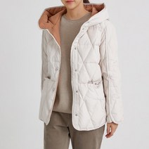 옷자락 여성 푸퍼 퀼팅 후드 버튼형 겨울 패딩