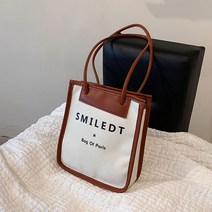 캔버스 가방 여성 틈새 디자인 스타일 휴대용 어깨 가방 여성 패션 통근 여성 가방 대용량 편지 토트 백