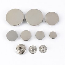 가죽 핸드프레스 각인기 가죽공예 도장 다이어리 20 세트 Meeteel 10-25mm 스냅 패스너 금속 보도 단추 의, 02 Silver_04 17mm