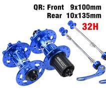 자전거 부품 용품 전기자전거arc mtb hub nbk 4 sealing 베어링 허브 283236 홀 산악 허브 디스크 브레이크 알루미늄 합금 허브 8 9 10 11 speed, 협력사, 32h 블루 qr