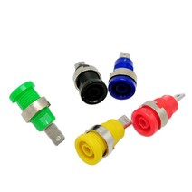 전선클립 15a 300V 쿠퍼 마이크로 절연 악어 클립 커넥터 4mm 소켓 MC 모든 표준 OD 플러그 10 개, 01 5pcs red 5pcs black