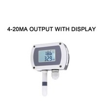 온습도센서 습도센서 온도센서 디스플레이 트랙 설치가있는 420mA RS485 Modbus 벽 장착형 온도 및 습도 트랜스미터 센서, CWT-XYTH-A-D