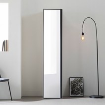 장인가구 아르 틈새 400 전신거울 옷장, 그레이