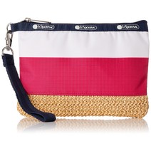 [레스포삭] [공식] 파우치 LARGE RAFFIA POUCH3923 여름 럭비 핑크