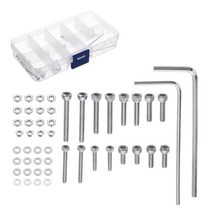 50pcs M2.5 범용 전환 헤드 쉘 카트리지 장착 키트 스테인레스 스틸 볼트 나사 나사 세트 케이스 용.