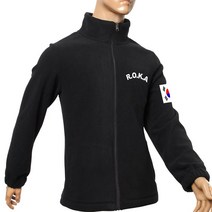 자수 폴라 후리스 검정