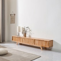 [퍼플뉴] 포레 1600 2000 참죽나무 원목 거실장 85인치 낮은 티비 tv 장, 포레 참죽나무협탁