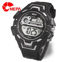 [네파] NEPA 전자 방수 학생 군인시계 N239-SILVER 런닝 스포츠시계