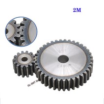 1Pcs Mod 2 평 기어 2M 10-25Tooth 45 # 탄소강 두꺼운 20mm 금속 기계식 변속기 피니언, 13 22 Teeth